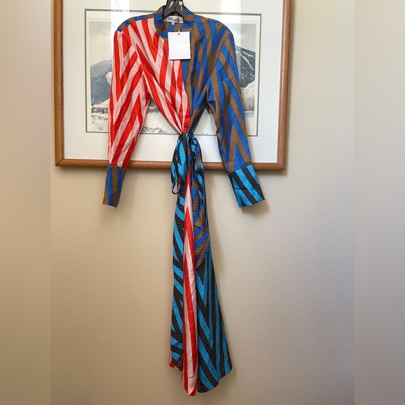 Diane von Furstenberg Odeon Long-Sleeve Maxi Shirtdress - Picture 3 of 3